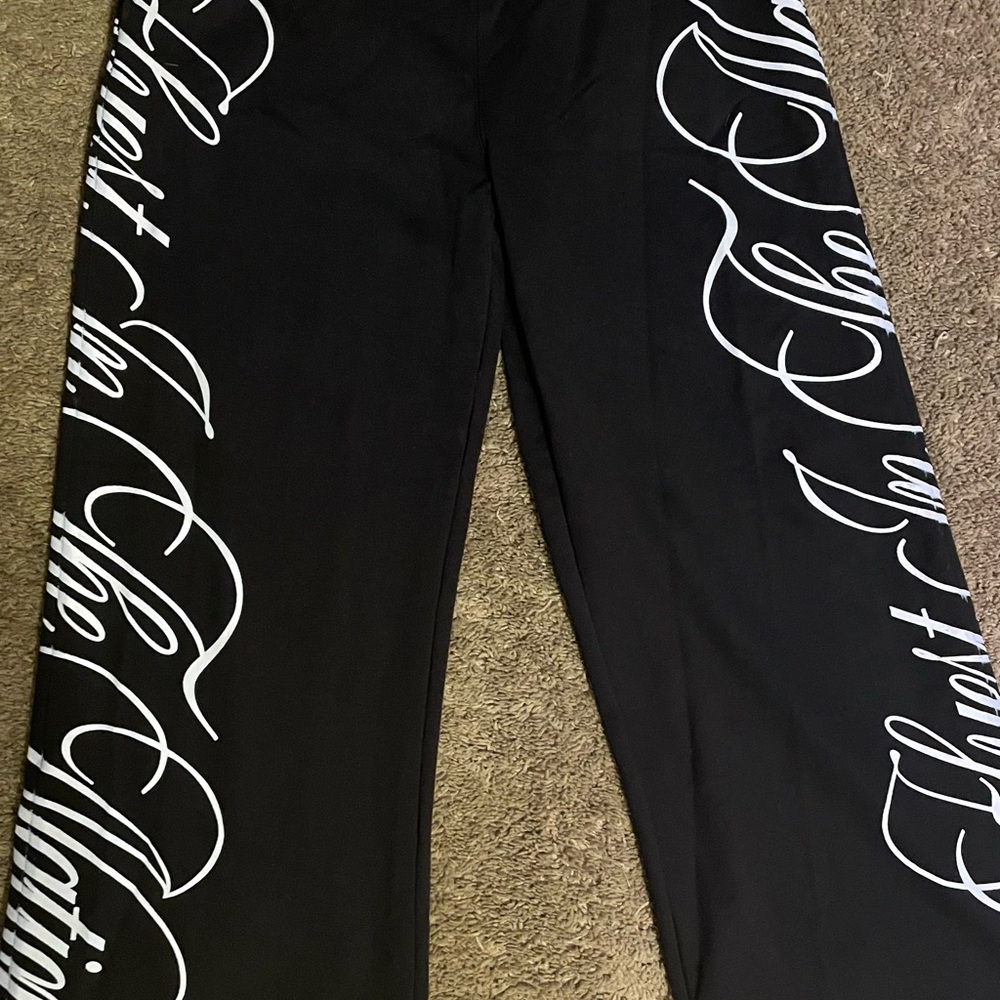 Men's Black Joggers White Script BLITZATL